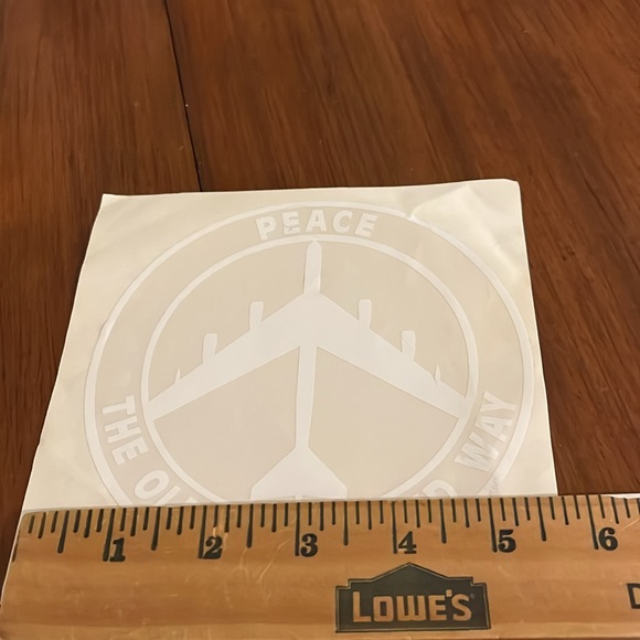 Peace The Old Fashioned Way B52 B-52 USAF Bomber Car Window Sticker - Picture 4 of 4